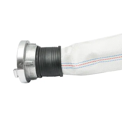 Furtun irigatii/pomp. din PVC 3 toll, lungime 20m cu racorduri aluminu, max 10bar, panzat Breckner Germany - imagine 2