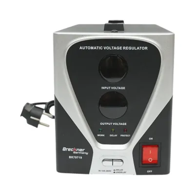 Stabilizator automat de tensiune 1000VA, 800W, 100-260V cu releu monofazat, 1 priza schuko 230V, afisaj LCD Breckner Germany