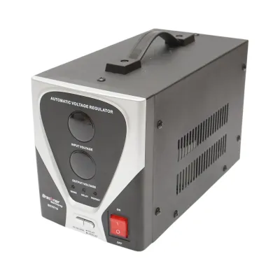 Stabilizator automat de tensiune 1000VA, 800W, 100-260V cu releu monofazat, 1 priza schuko 230V, afisaj LCD Breckner Germany - imagine 3