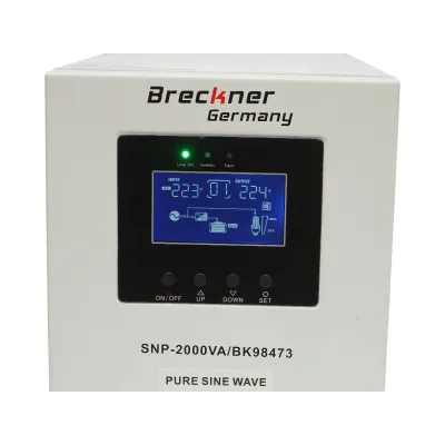 UPS cu invertor centrala termica 1500W/2000VA, unda sinusoidala pura 24V/230V, 1 priza schuko, afisaj LCD, AVR Breckner Germany - imagine 8