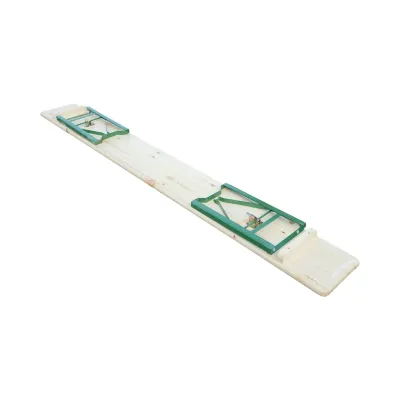 Set berarie cu masa si 2 banci pliabile din lemn masiv pentru gradina, terasa, evenimente 2200x700x770mm - imagine 9