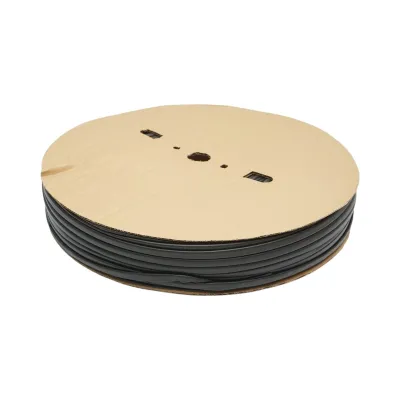 Tub termocontractabil 6mm negru 200m/rola