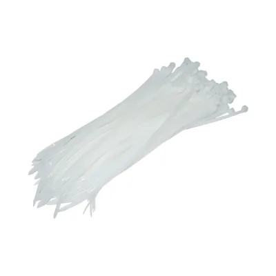 Faseta colier plastic alb 4.8x250mm 100 buc/set Longroad