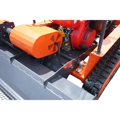 Tocatoare resturi vegetale pe senile cu telecomanda, motor diesel 12.5CP, 499cc, latime de taiere 1000mm THOR - imagine 11