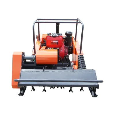 Tocatoare resturi vegetale pe senile cu telecomanda, motor diesel 12.5CP, 499cc, latime de taiere 1000mm THOR - imagine 2