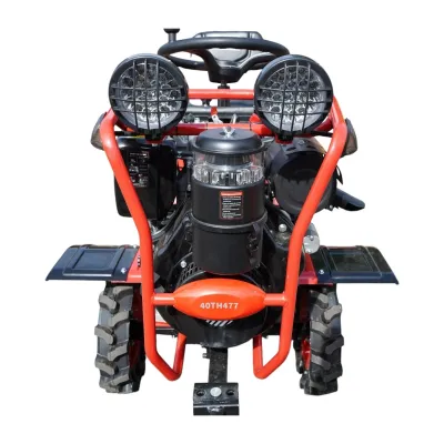  Minitractor agricol articulat 4x4 diesel 17CP, 531cc, 3+1 viteze, 2 cutii de viteze, pornire electrica/manuala, latime lucru 1050mm cu freza, rarita, roti metalice, picior sprijin THOR - imagine 7
