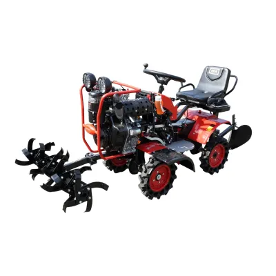  Minitractor agricol articulat 4x4 diesel 17CP, 531cc, 3+1 viteze, 2 cutii de viteze, pornire electrica/manuala, latime lucru 1050mm cu freza, rarita, roti metalice, picior sprijin THOR - imagine 2