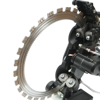 Masina de taiat beton electrica 3500W, 220V, disc inelar diamantat 410mm, adancime 310mm, pompa apa automata 4 L/min Breckner Germany - imagine 7