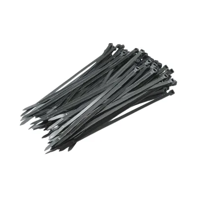 Faseta colier plastic negru 4.8x200mm 100 buc/set Longroad