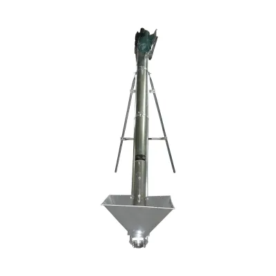 Snec transportor cereale orizontal 3m, 220V, 3kW, diametru 160mm, capacitate 10-15 T/h, cuva de alimentare si suport THOR - imagine 4