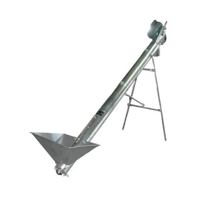Snec transportor cereale orizontal 3m, 220V, 3kW, diametru 160mm, capacitate 10-15 T/h, cuva de alimentare si suport THOR - imagine 2