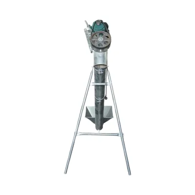 Snec transportor cereale orizontal 3m, 220V, 3kW, diametru 160mm, capacitate 10-15 T/h, cuva de alimentare si suport THOR - imagine 6