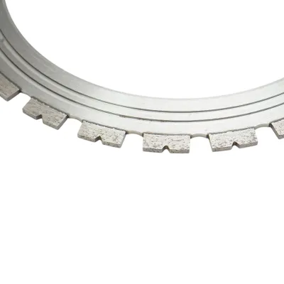 Disc inelar diamantat segmentat 400mm, 26 dinti, rola antrenare pentru masina de taiat beton Breckner Germany - imagine 3