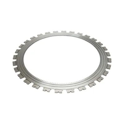 Disc inelar diamantat segmentat 410mm, 30 dinti, caneluri interioare antrenare pentru masina de taiat beton Breckner Germany - imagine 2
