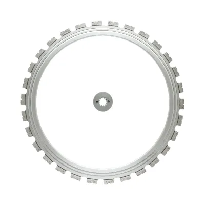 Disc inelar diamantat segmentat 500mm, 30 dinti, rola antrenare pentru masina de taiat beton Breckner Germany