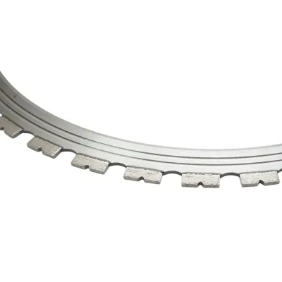 Disc inelar diamantat segmentat 600mm, 37 dinti, rola antrenare pentru masina de taiat beton Breckner Germany - imagine 3