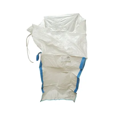 Sac big bag 100x100x130cm alb, capacitate 2000kg, tip U-Panel nelaminat, fund plan, top fusta 85cm - imagine 2