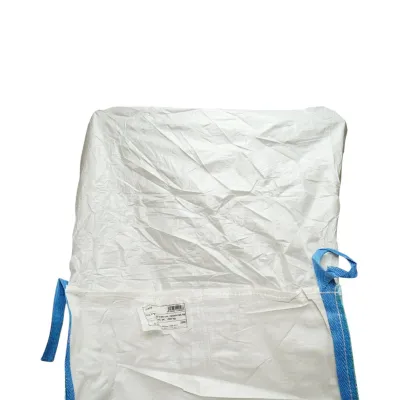 Sac big bag 95x95x165cm alb, capacitate 1500kg, tip U-Panel nelaminat, fund plan, top fusta 85cm - imagine 3