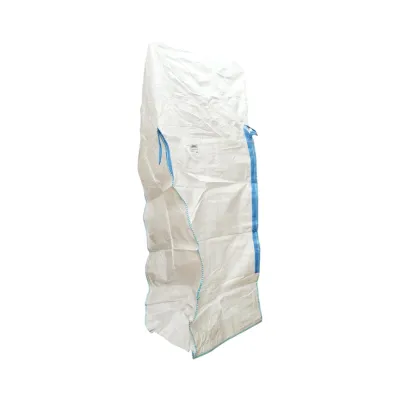 Sac big bag 95x95x165cm alb, capacitate 1500kg, tip U-Panel nelaminat, fund plan, top fusta 85cm - imagine 2