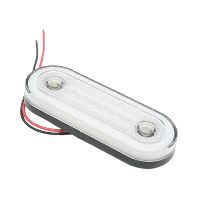 Lampa gabarit laterala ovala LED NEON 12V-24V alba 24 LED-uri 115x44x16mm Breckner Germany - imagine 2