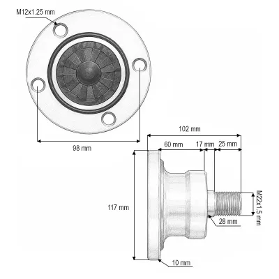Butuc rulment cu flansa BAA-0004 - imagine 4