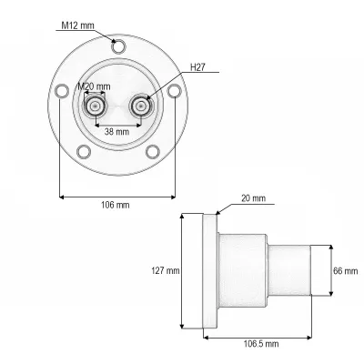 Butuc disc grapa cu talere Horsch, Joker cod OEM PN70042, PL-127 - imagine 3