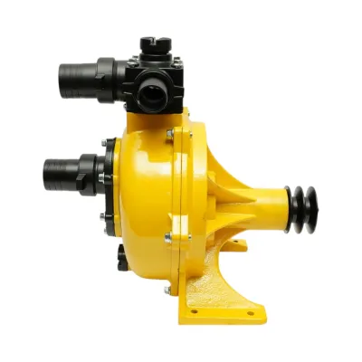 Pompa apa centrifuga autoamorsanta cu fulie dubla 4kW, 2 toli, debit 30 m3/h, adancime aspiratie 5m, inaltime pompare 56m pentru irigatii - imagine 5