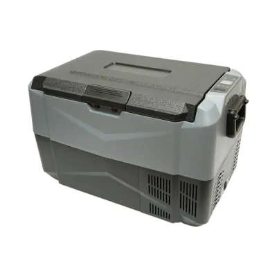 Frigider auto 35L cu compresor 12V-24V-220V, 60W, afisaj LCD, zona dubla de racire, USB 630x390x390mm