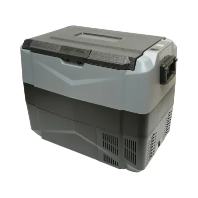 Frigider auto 45L cu compresor 12V-24V-220V, 60W, afisaj LCD, zona dubla de racire, USB 630x390x490mm