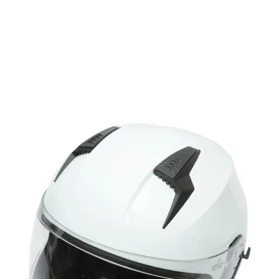 Casca moto integrala alba cu viziera transparenta si ochelari de soare, marimea L Arcane White Breckner Germany - imagine 11