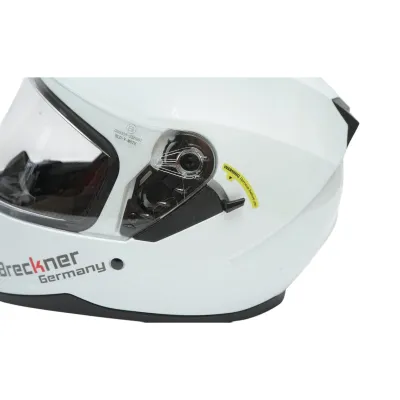 Casca moto integrala alba cu viziera transparenta si ochelari de soare, marimea L Arcane White Breckner Germany - imagine 10