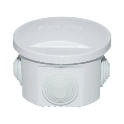 Doza derivatie rotunda aparenta 4 intrari 80x50mm IP55