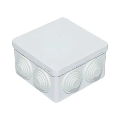 Doza derivatie patrata aparenta 7 intrari 85x85x50mm IP55