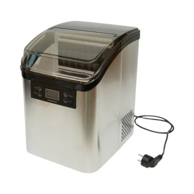 Aparat de facut cuburi de gheata inox 20 kg/24h, rezervor apa 2.5L, cos colectare 1.2kg, autocuratare, afisaj digital
