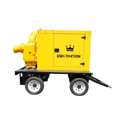 Statie de pompare ape murdare diesel 97CP, 10 toli autoamorsanta, debit 1000 m3/h cu remorca agricola tractabila KONIG TRAKTOREN - imagine 4