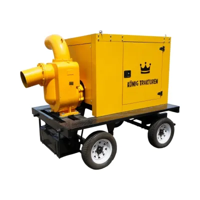 Statie de pompare ape murdare diesel 97CP, 10 toli autoamorsanta, debit 1000 m3/h cu remorca agricola tractabila KONIG TRAKTOREN - imagine 2