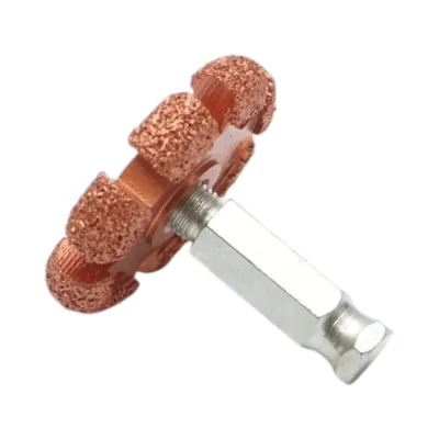 Roata abraziva polizat anvelope 50x10mm, granulatie K36, tija hexagonala 3/8 inch - imagine 3