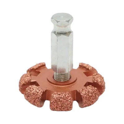Roata abraziva polizat anvelope 50x10mm, granulatie K36, tija hexagonala 3/8 inch - imagine 4