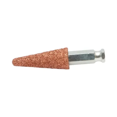 Piatra polizat anvelope abraziva conica 19x50mm, granulatie K36, tija hexagonala 3/8 inch - imagine 3