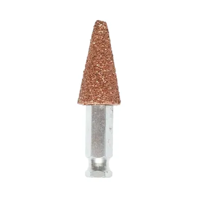 Piatra polizat anvelope abraziva conica 19x40mm, granulatie K36, tija hexagonala 3/8 inch - imagine 4