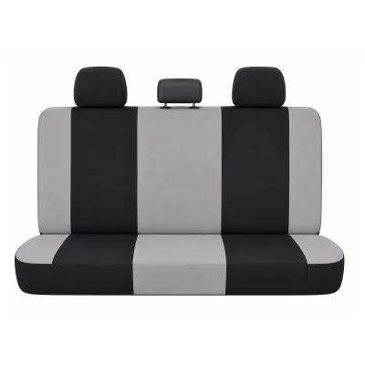 Set huse scaune auto universale gri-negru, material textil 8 piese - imagine 3