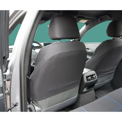 Set huse scaune auto universale negru-albastru, material textil 8 piese - imagine 6