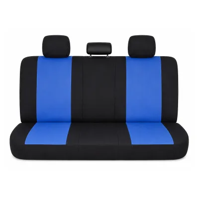 Set huse scaune auto universale albastru-negru, material textil 8 piese - imagine 3