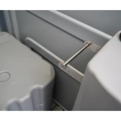 Toaleta ecologica vidanjabila 350L HDPE cu lavoar, pisoar, oglinda, suport hartie si cuier 1150x1150x2250mm - imagine 16