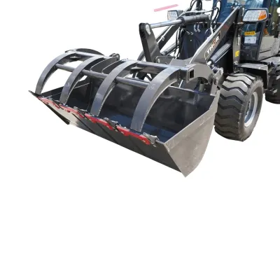 Incarcator frontal articulat WOLA 1T, 4x4, motor diesel 57CP, cupa cu gheara 0.8 m³ THOR - imagine 6