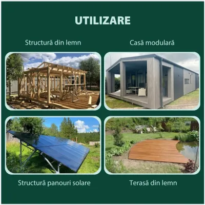 Surub fundatie elicoidal 76x1800mm montaj la sol structuri panouri solare fotovoltaice - imagine 10