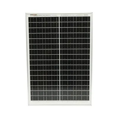 Panou solar 40W fotovoltaic monocristalin cu cablu de conectare 90cm si clesti baterie 570x400x25mm Breckner Germany