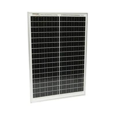 Panou solar 40W fotovoltaic monocristalin cu cablu de conectare 90cm si clesti baterie 570x400x25mm Breckner Germany - imagine 2