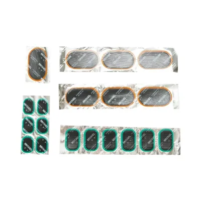 Set 19 petice vulcanizare dreptunghiulare 24x34mm, 6x32mm, 32x50mm, 45x75mm + 1 tub adeziv 20ml pentru camere de aer Michel - imagine 5