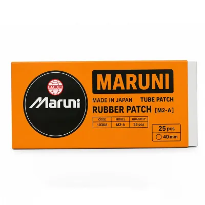 Set 25 petice vulcanizare rotunde 40mm + 1 tub adeziv Super Valcarn G 22ml pentru camere de aer M2-A Maruni made in Japan - imagine 2